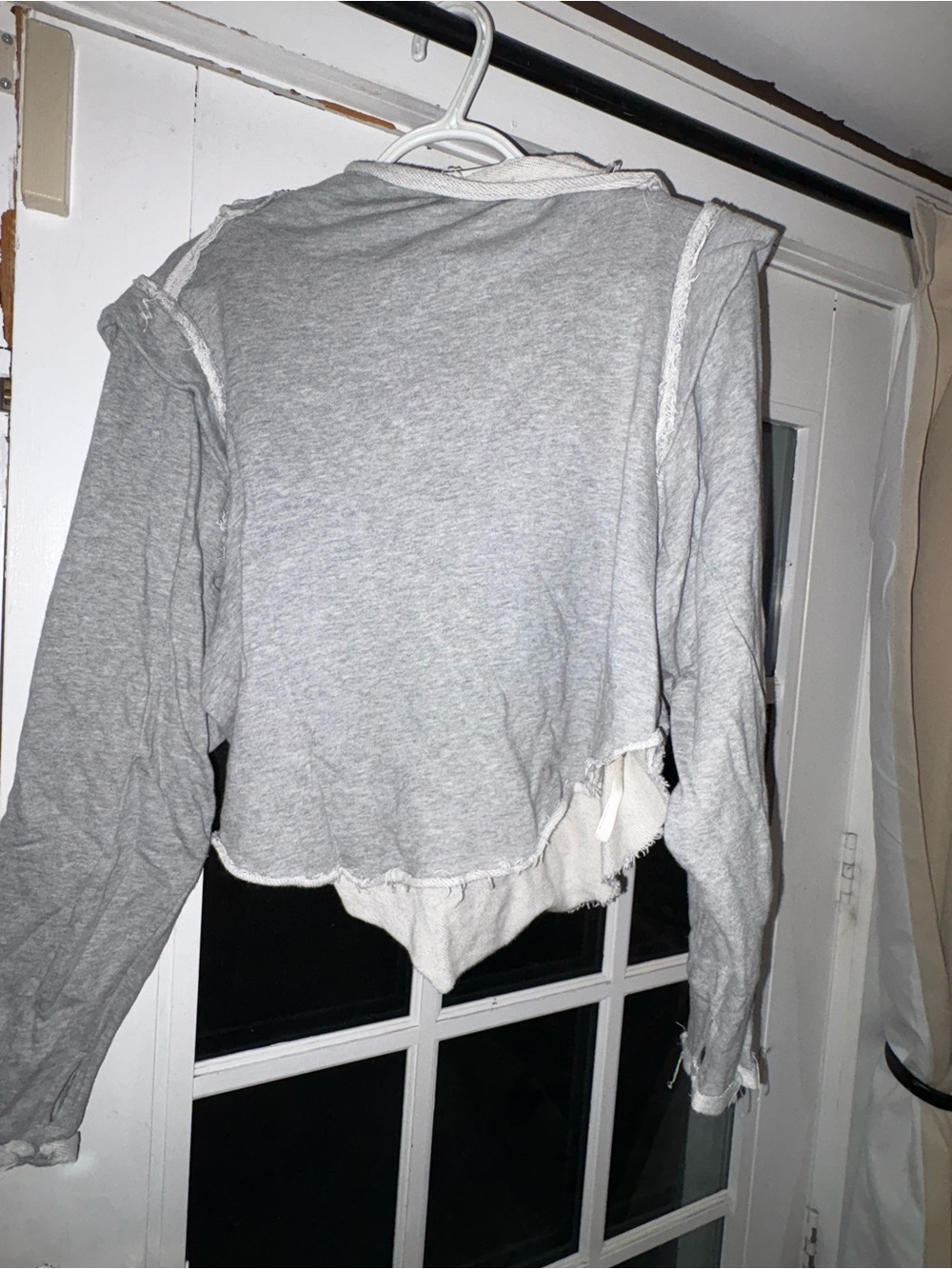 Free People gray Long-Sleeve Top hoodie medium